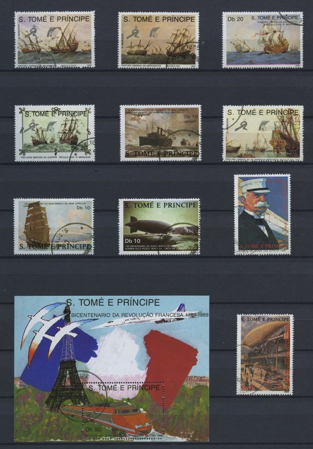 SAO TOM&#x90;E UND PRINCIPE O, 1988-92, Partie Verschiedener Ausgaben Und Blocks, Pracht, Mi. 321.- - Sao Tomé E Principe