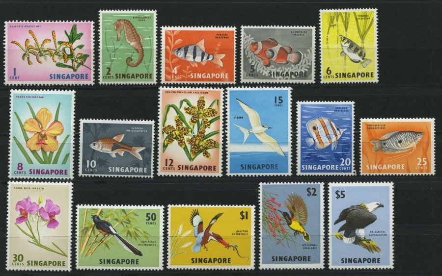 SINGAPUR 53-68 **, 1962, Fauna Und Flora, Prachtsatz - Singapore (1959-...)