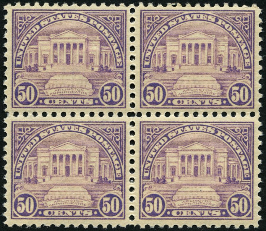 USA 282 VB **, Scott 570, 1931, 50 C. Grabmal Des Unbekannten Soldaten Im Postfrischen Viererblock, Pracht - Other & Unclassified