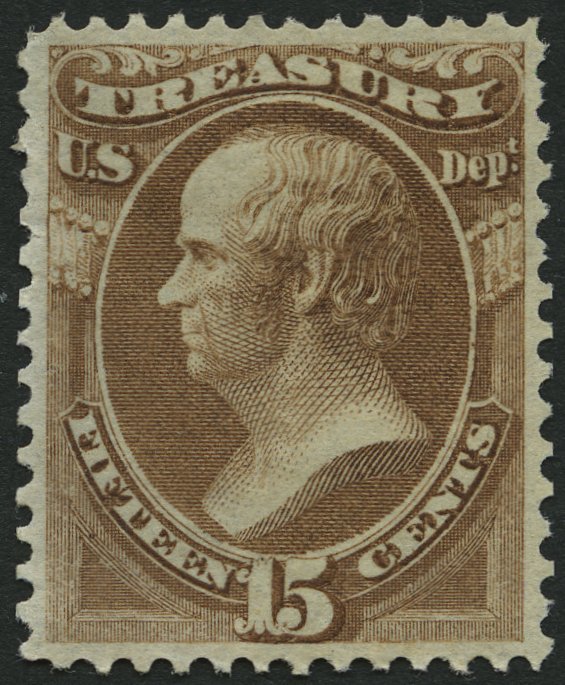 DIENSTMARKEN D 78 (*), Scott O 79, 1873, 15 C. Treasury, Ohne Gummi, Normale Zähnung, Pracht, $ 100 - Otros & Sin Clasificación