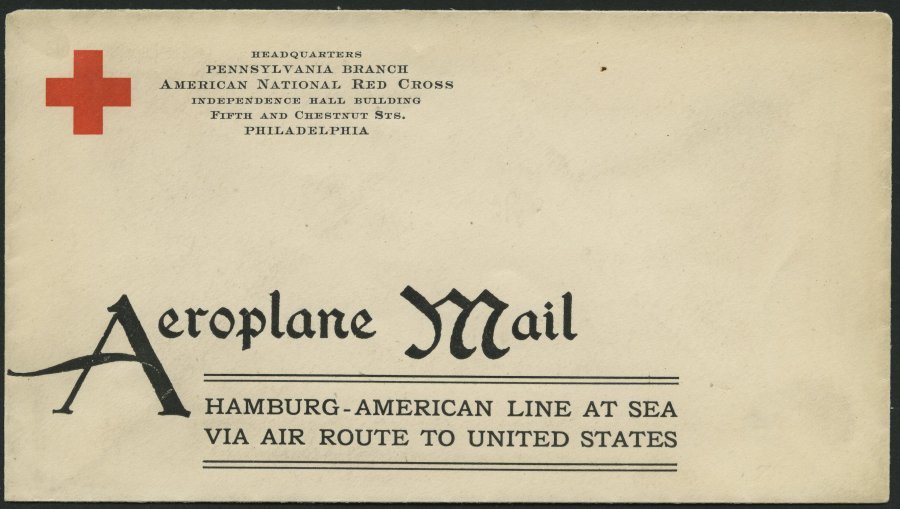 US-FLUGPOST 1910, USA-Pionierflug No.1 (AAMS-Katalog), Welterster Katapultflug Vom Hamburg-Amerika Linien Dampfer Kaiser - 1c. 1918-1940 Covers