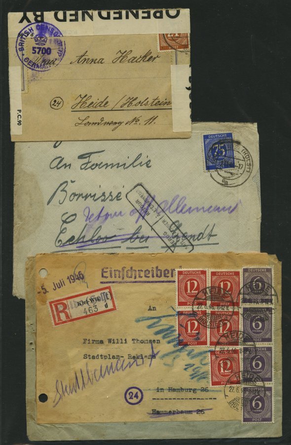 SLG., LOTS DEUTSCHLAND 1945 - Ca. 1960, Stempelsammlung Heide In Holstein In 3 Bänden, überwiegend Belege Der Alliierten - Colecciones