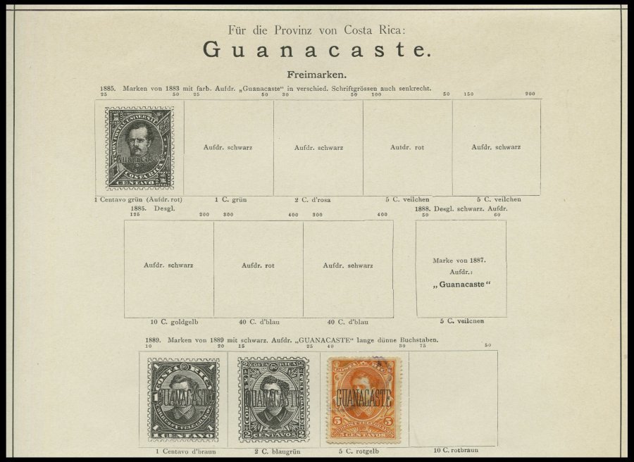 SLG. ÜBERSEE *,o,Brief , 1866-89, alter kleiner Sammlungsteil Mittelamerika von 88 Werten und 2 Belegen (u.a. Halbierung