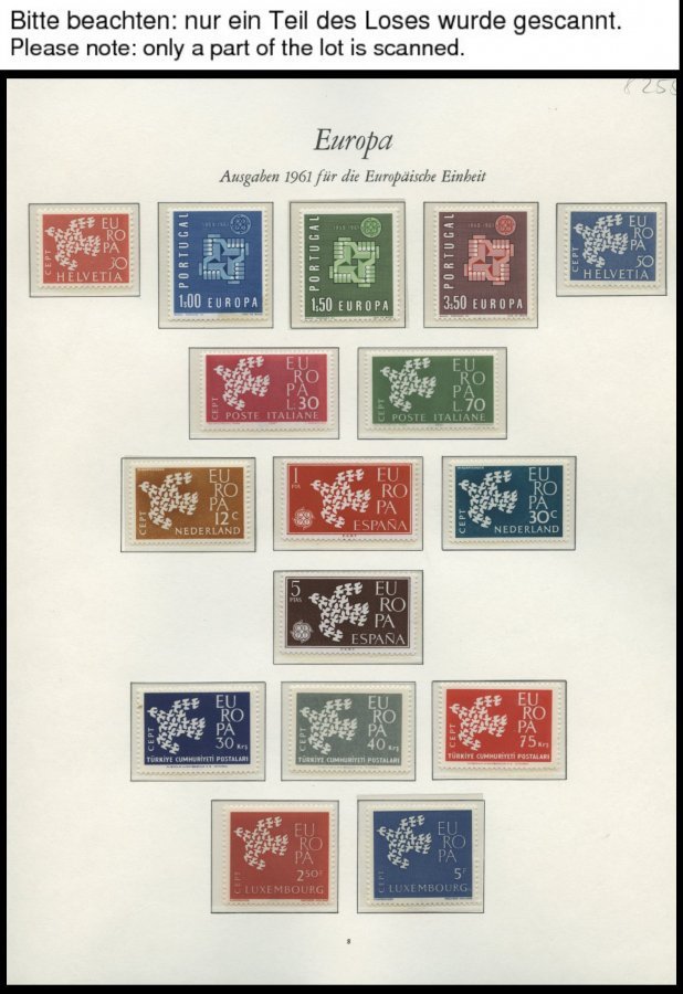 EUROPA UNION **, 1961-64, Taube, Stilisierter Baum, Ornament Und Stilisierte Blume, 4 Komplette Jahrgänge, Pracht, Mi. 2 - Colecciones