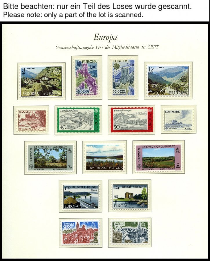 EUROPA UNION **, 1977, Landschaften, Kompletter Jahrgang, Pracht, Mi. 143.80 - Colecciones