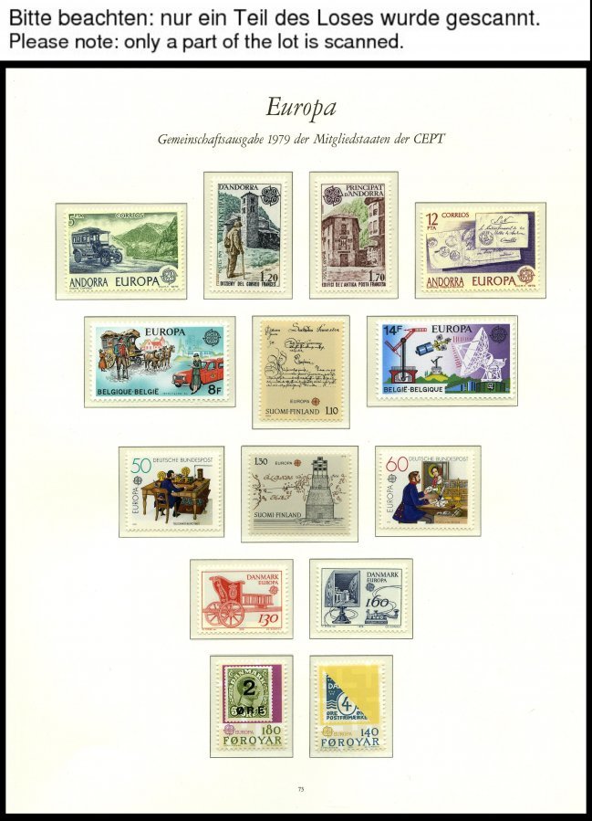 EUROPA UNION **, 1979, Post- Und Fernmeldewesen, Kompletter Jahrgang, Pracht, Mi. 112.- - Collections