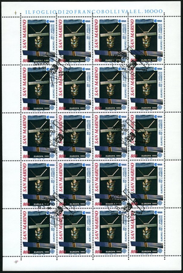 EUROPA UNION KB O, 1991, Weltraumfahrt, 12 Verschiedene Kleinbogensätze, U.a. Mit Irland Und San Marino, Pracht, Mi. 680 - Colecciones