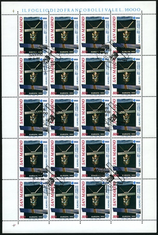EUROPA UNION KB O, 1991, Weltraumfahrt, 12 Verschiedene Kleinbogensätze, U.a. Mit Irland Und San Marino, Pracht, Mi. 680 - Collections