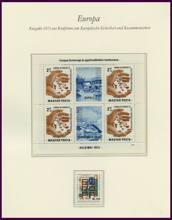 EUROPA UNION **, Postfrische Sammlung KSZE Von 1973-83 Auf Borek Falzlosseiten, Mit Bulgarien Bl. 106, Rumänien Bl. 125 - Colecciones