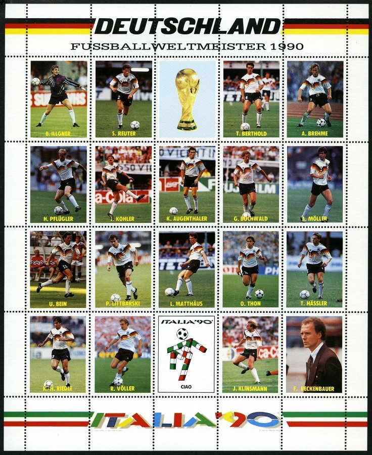 SPORT **,o,Brief , XIV. Fußball-Weltmeisterschaft 1990 In 3 Spezialalben, Mit Blocks, Kleinbogen, Markenheftchen, FDC`s, - Otros & Sin Clasificación