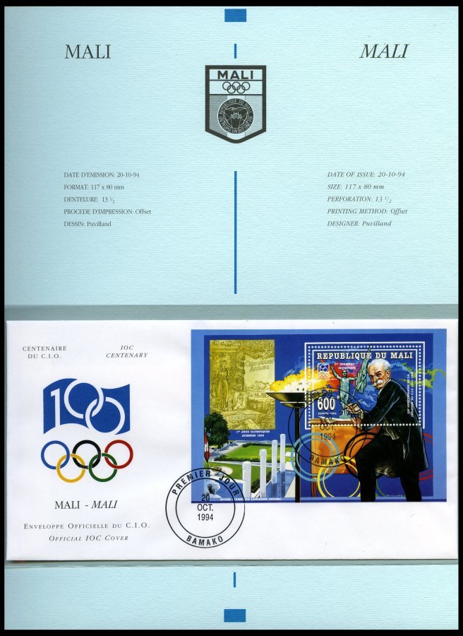 SPORT **,Brief , Präsentation Der Philatelie Kollektion Zum 100 Jährigen Bestehen Des IOC In 3 Bolaffi Spezialalben (dre - Otros & Sin Clasificación