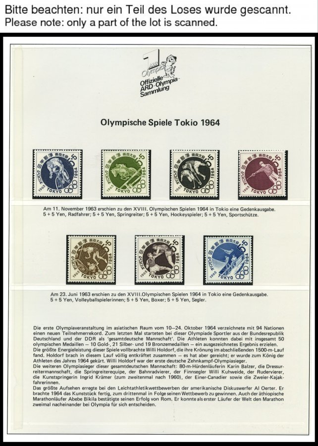 SPORT **,Brief,o , Offizielle ARD-Olympia-Sammlung 1948-88, Pracht - Otros & Sin Clasificación