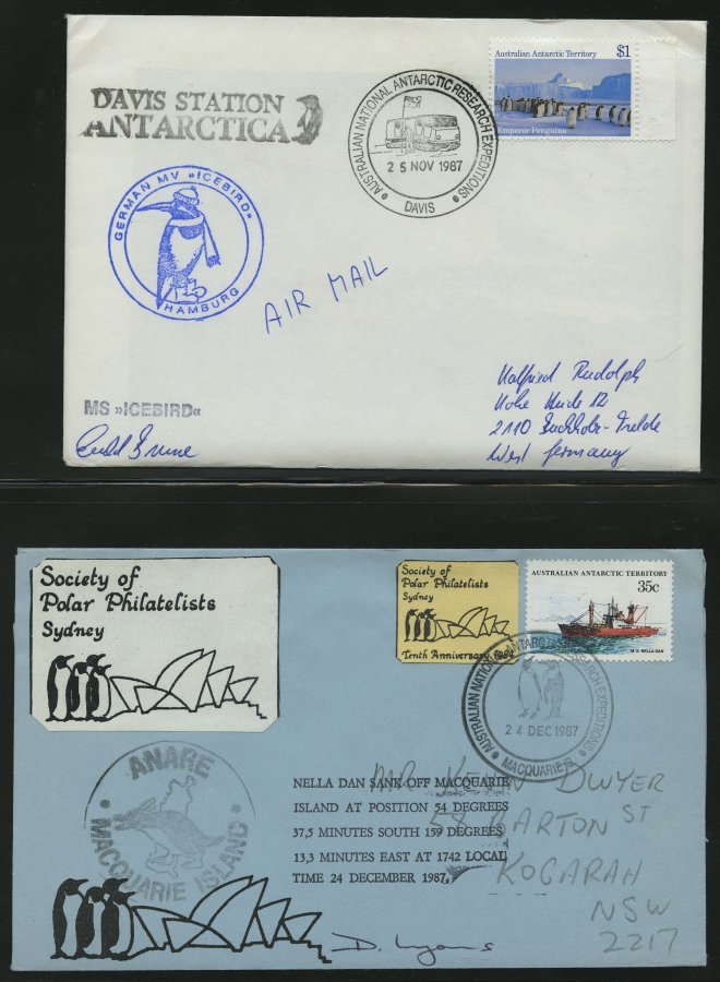 SONSTIGE MOTIVE 1958-93, Internationale Antarktis Expeditionen, saubere Sammlung mit 185 Belegen, dabei auch viele deuts