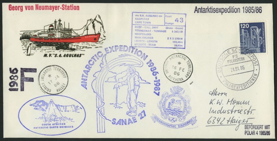 SONSTIGE MOTIVE 1985/6, Dritte Und Vierte Antarktis-Expedition Der Polarstern, Interessante Sammlung Mit 118 Verschieden - Unclassified