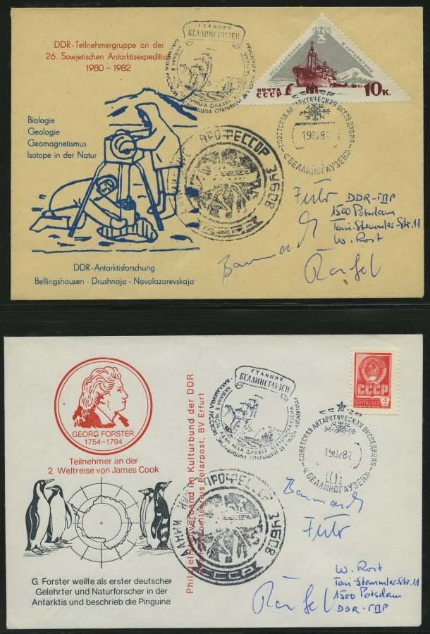 SONSTIGE MOTIVE 1958-89, DDR-Antarktisforschung, Sammlung Mit über 200 Verschiedenen Belegen Im Briefalbum, Pracht - Sin Clasificación