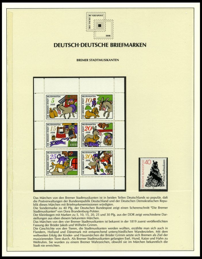 SONSTIGE MOTIVE **,Brief,o , Deutsch-Deutsche Briefmarken Auf Siegerseiten Im Album Und Einem Leitzordner Mit Einzelmark - Unclassified