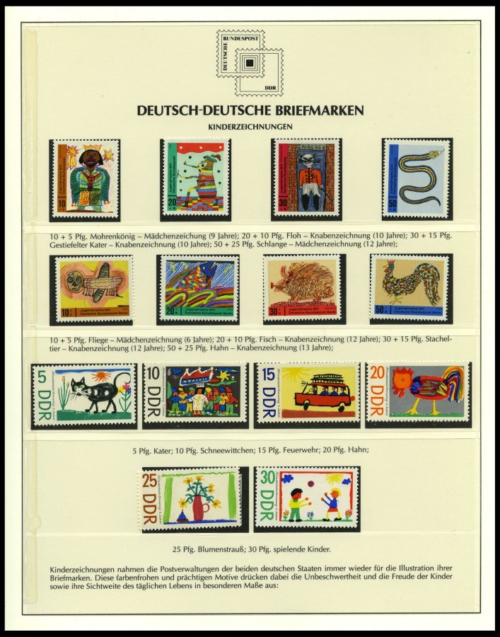 SONSTIGE MOTIVE **,Brief,o , Deutsch-Deutsche Briefmarken auf Siegerseiten im Album und einem Leitzordner mit Einzelmark