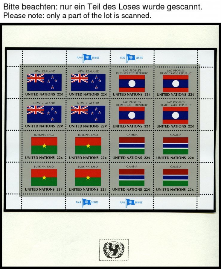 SONSTIGE MOTIVE Brief,** , Flaggen Der Nationen In 5 Unicef-Alben, 1980-86 Und 1988 Je Komplett In Zusammendruck-Bogen, - Non Classificati