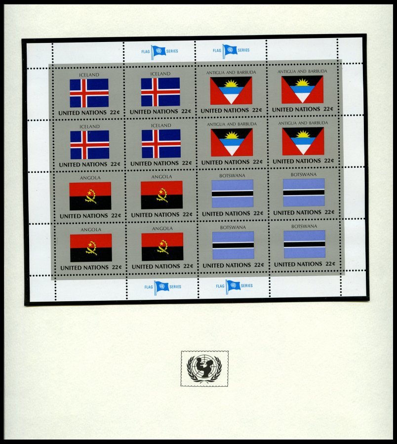 SONSTIGE MOTIVE Brief,** , Flaggen Der Nationen In 5 Unicef-Alben, 1980-86 Und 1988 Je Komplett In Zusammendruck-Bogen, - Unclassified