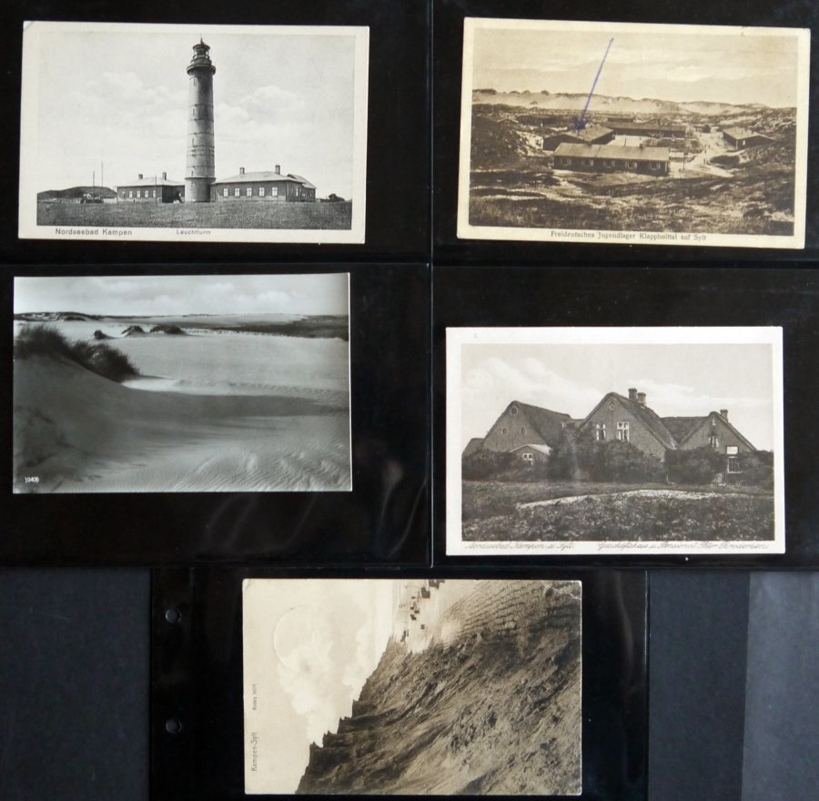 DEUTSCHLAND ETC. SYLT - Kampen, Sammlung Von 57 Verschiedenen Ansichtskarten Im Briefalbum, Dabei 2 Farbige - Other & Unclassified