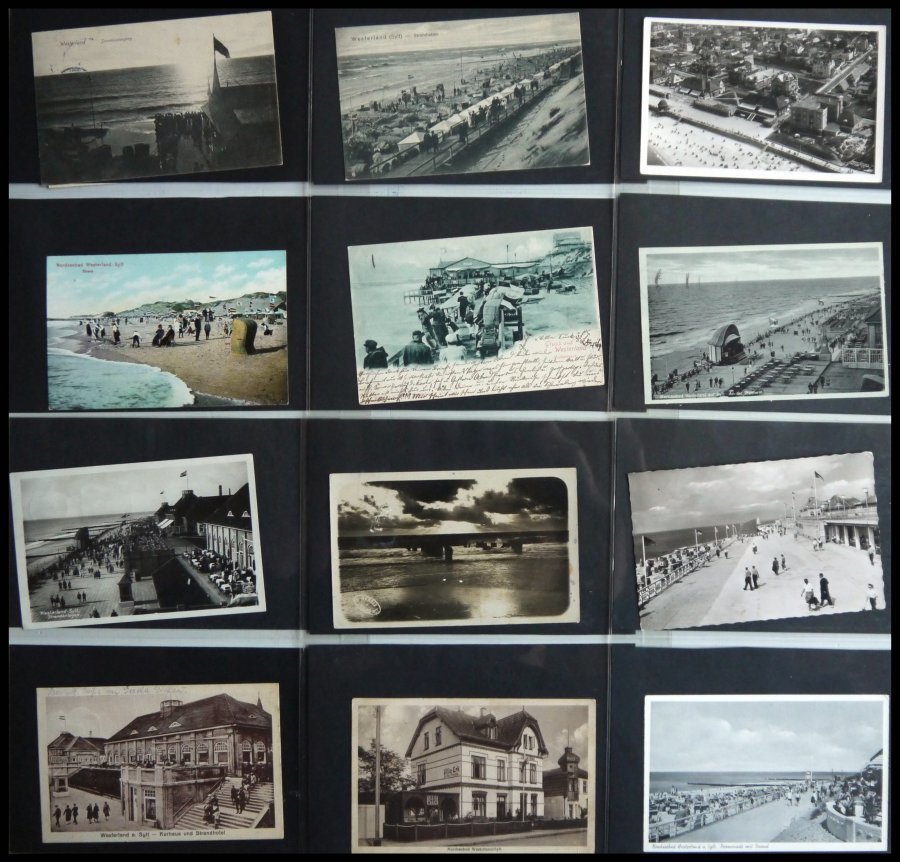 DEUTSCHLAND ETC. SYLT - Westerland, Sammlung Von 100 Verschiedenen Ansichtskarten Im Briefalbum, Dabei Gruß Aus-Karten, - Otros & Sin Clasificación