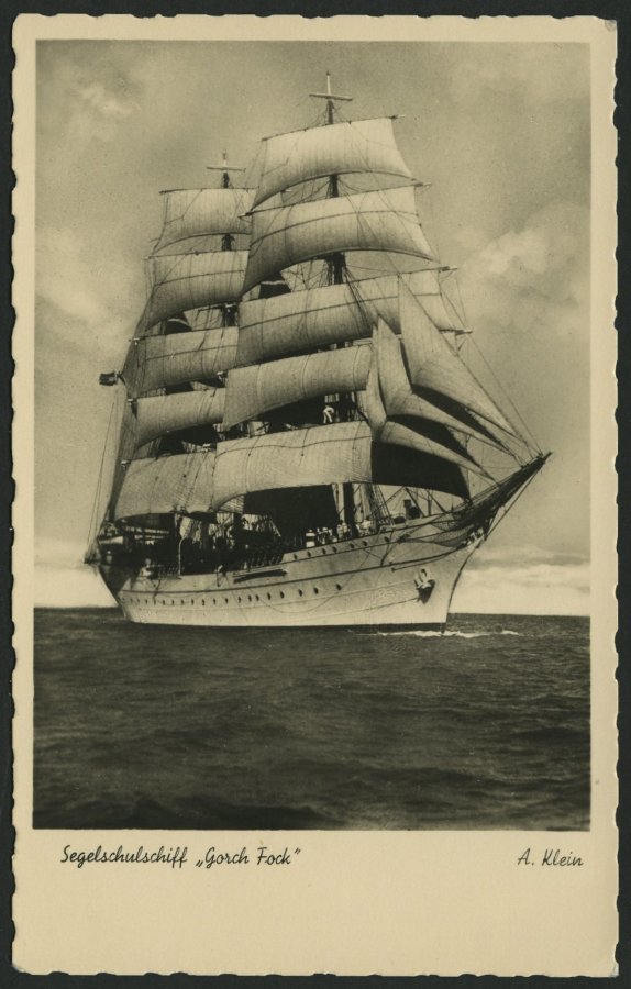 ALTE POSTKARTEN - SCHIFFE KAISERL. MARINE BIS 1918 Segelschulschiff Gorch Fock, Eine Ungebrauchte Karte - Warships