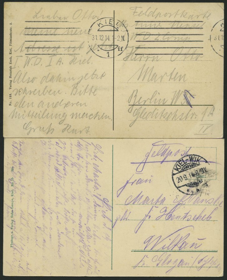 ALTE POSTKARTEN - SCHIFFE KAISERL. MARINE S.M.S. Königsberg, 3 Karten, Dabei 2 Feldpostkarten - Guerra