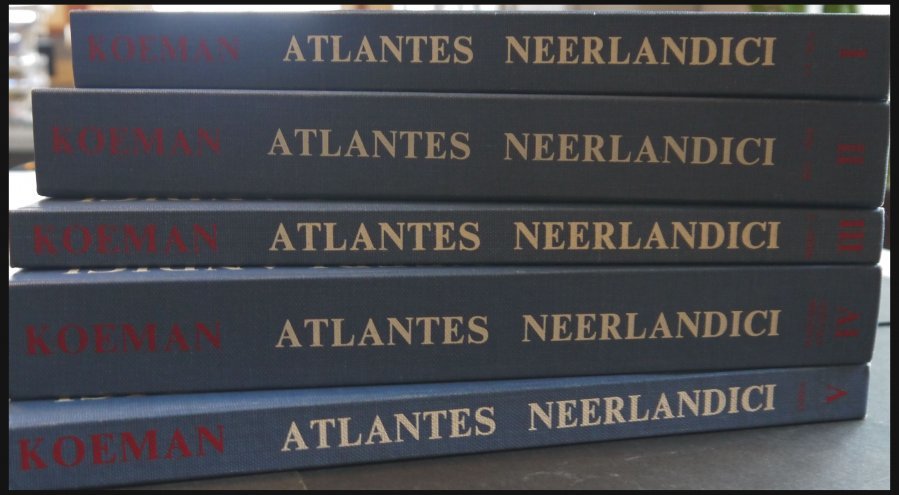 SACHBÜCHER Atlantes Neerlandici, Bibliography, Koeman Cornelis, 1967-1971, 5 Vols., Hardcover, Atlantes Neerlandici: Bib - Philately