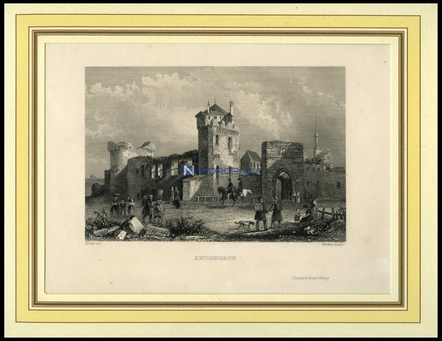 ANDERNACH, Teilansicht, Stahlstich Von Verhas/Winkles Um 1840 - Litografía