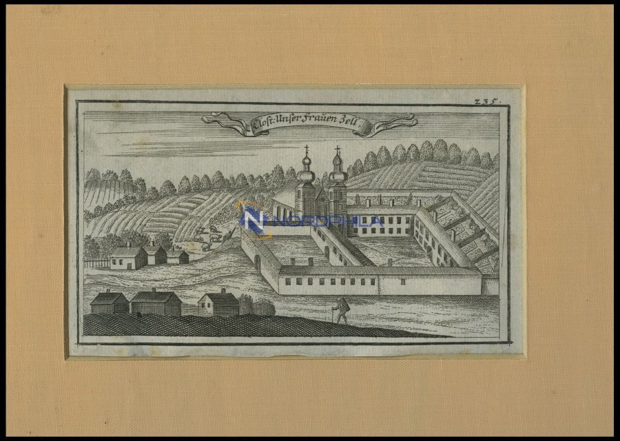BRENNBERG: Kloster Frauenzell, Kupferstich Von Ertl, 1687 - Lithographies