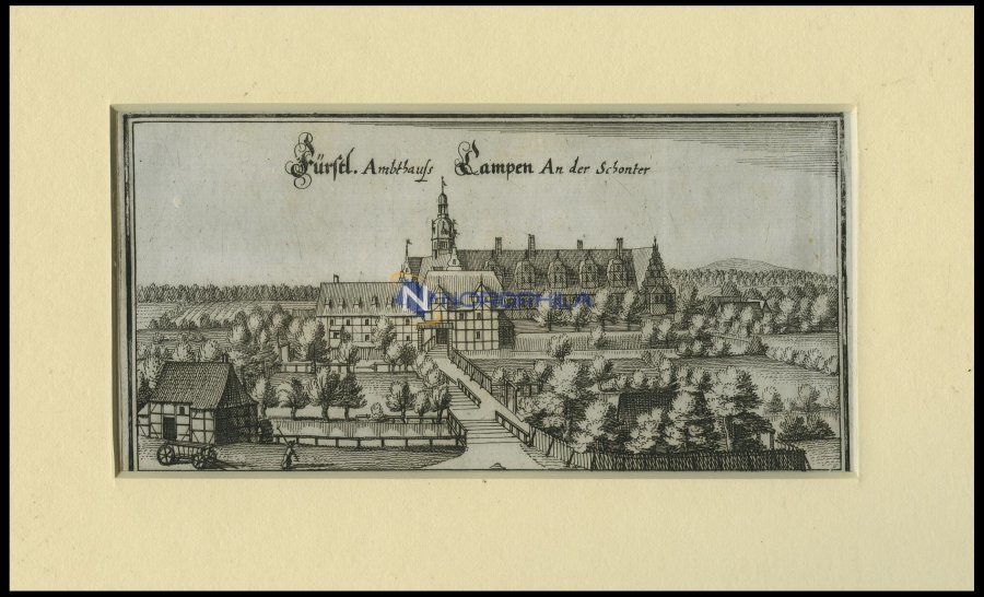 LEHRE: Schloß Campen, Kupferstich Von Merian Um 1645 - Lithographies
