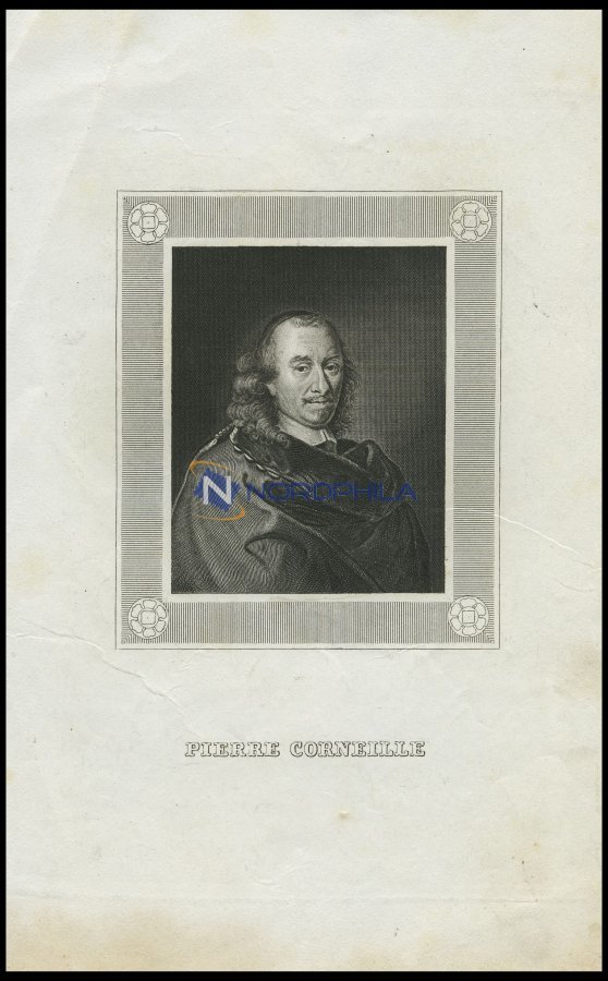 Pierre Corneille, Dramatiker Der Französischen Klassik, Stahlstich Um 1840 - Lithographies