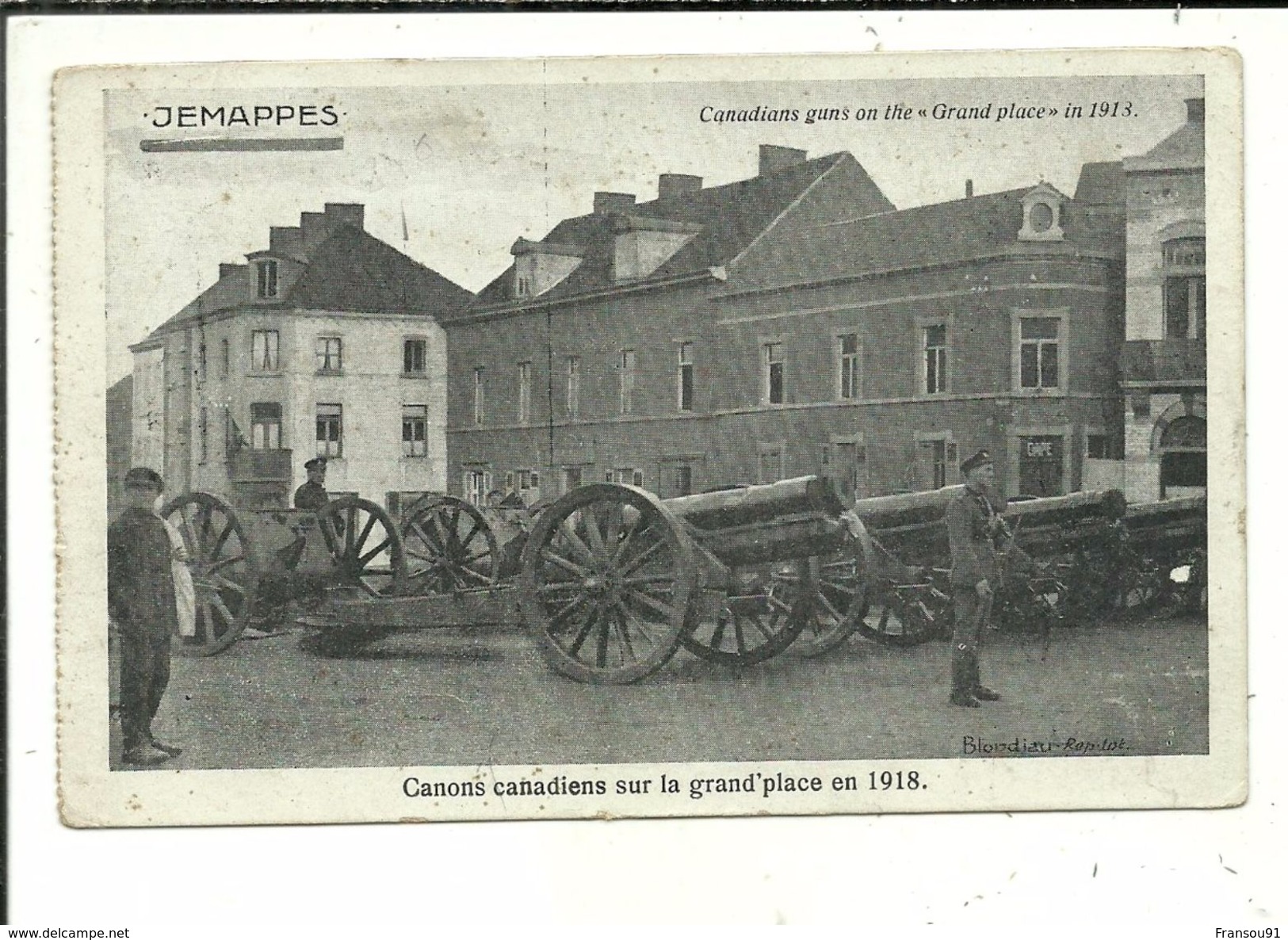 Jemappes Canons Canadiens Canadians Guns - Mons