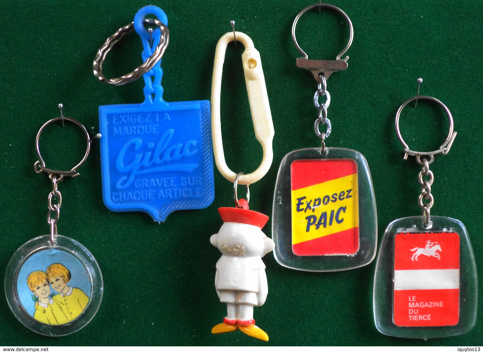 Porte Clefs En Plastique - Lot De 5 Porte Clefs Publicitaires Différents - Bon état - Porte-clefs