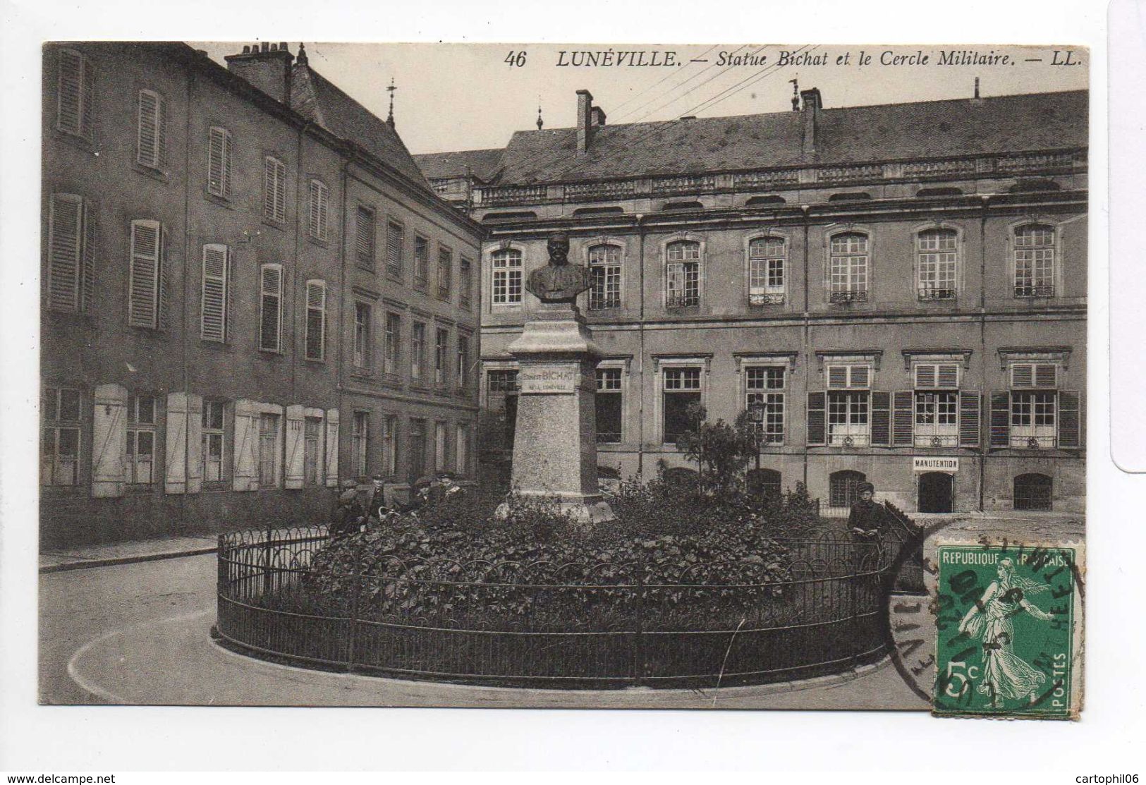 - FRANCE (54) - CPA Ayant Voyagé LUNEVILLE 1913 - Statue Bichat Et Le Cercle Militaire - Editions Lévy N° 46 - - Luneville