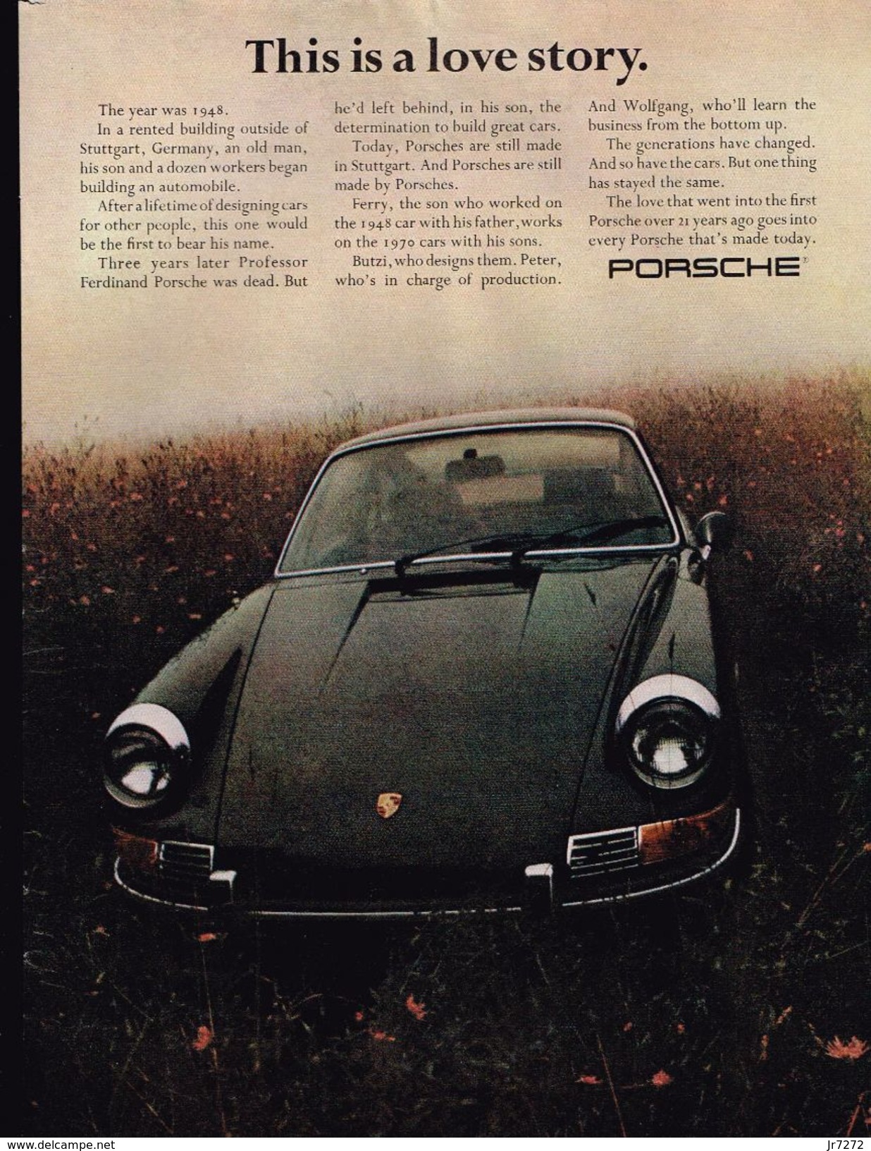 Porsche 1970  Advertisment - Publicités