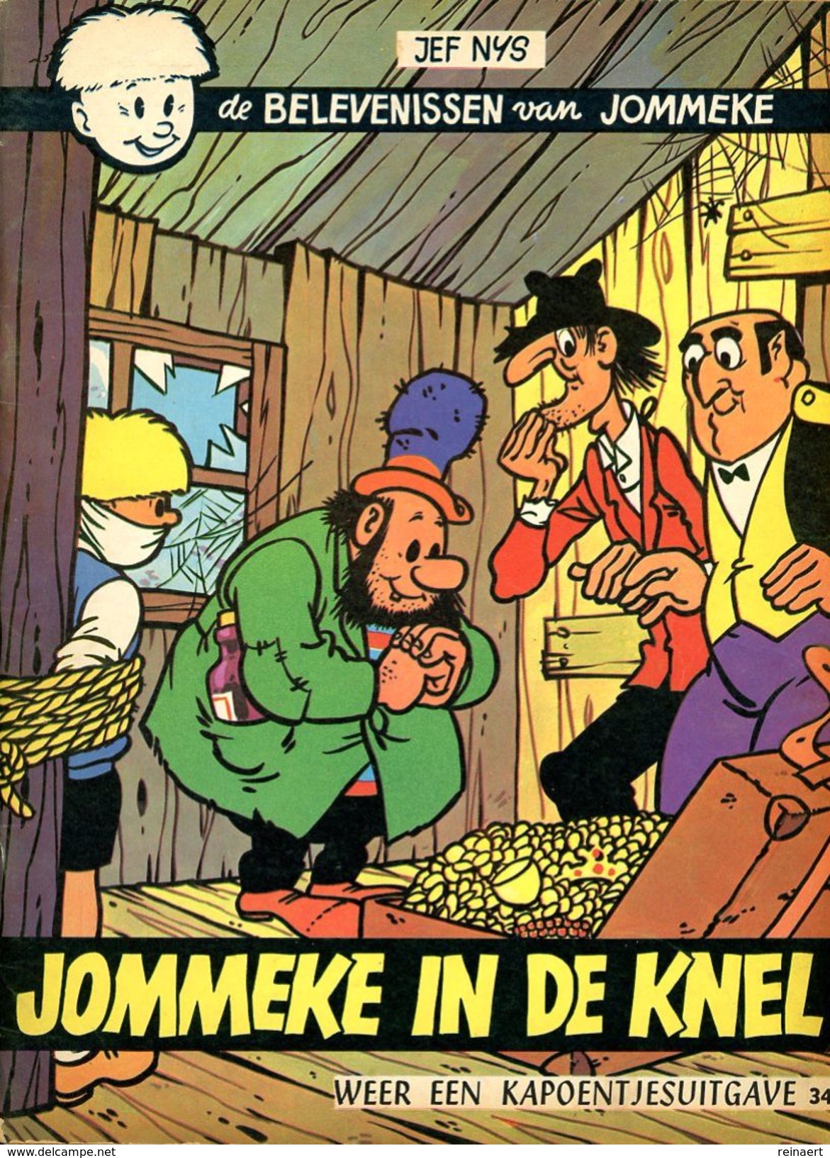 Jommeke - Jommeke In De Knel  (1ste Druk)  1968 - Jommeke