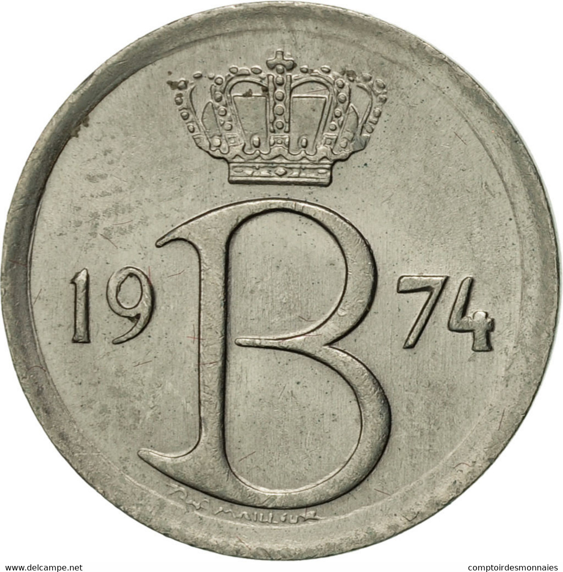 Monnaie, Belgique, 25 Centimes, 1974, Bruxelles, TTB+, Copper-nickel, KM:153.1 - 25 Centimes