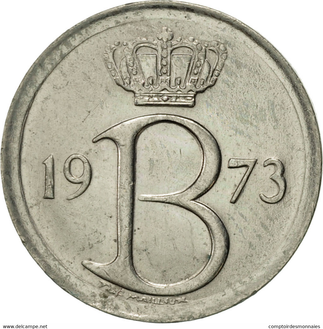 Monnaie, Belgique, 25 Centimes, 1973, Bruxelles, TTB+, Copper-nickel, KM:153.1 - 25 Centimes