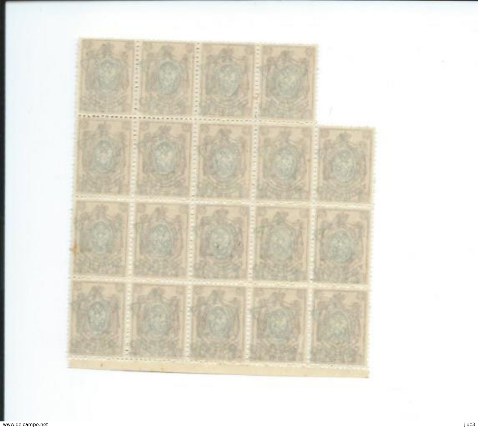 N0195x19 - Russie 1922 - GENIAL !!!  --  LES 19  TIMBRES  N° 195 (YT)  Neufs**  ET Surchargés  SE Tenant  --  Belle Côte - Other & Unclassified