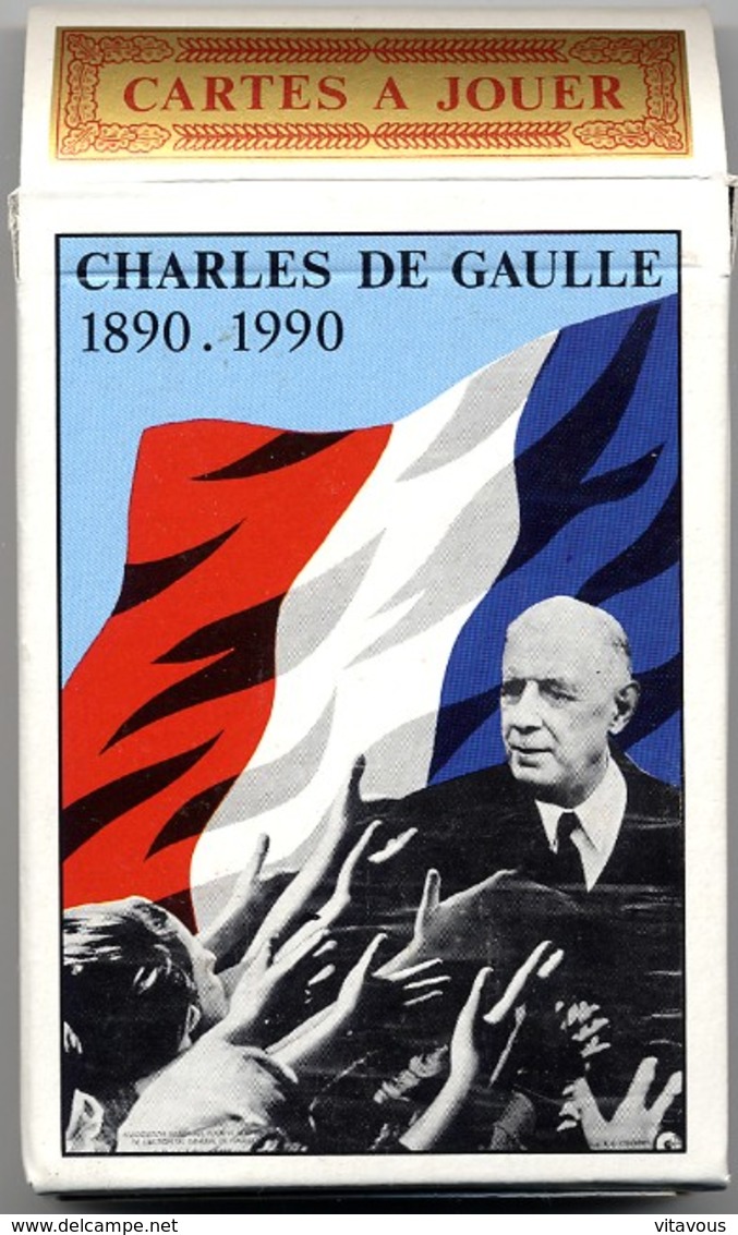 Général De Gaulle 1890-1990 - Histoire De France - Jeu De 54 Cartes - 54 Cartes