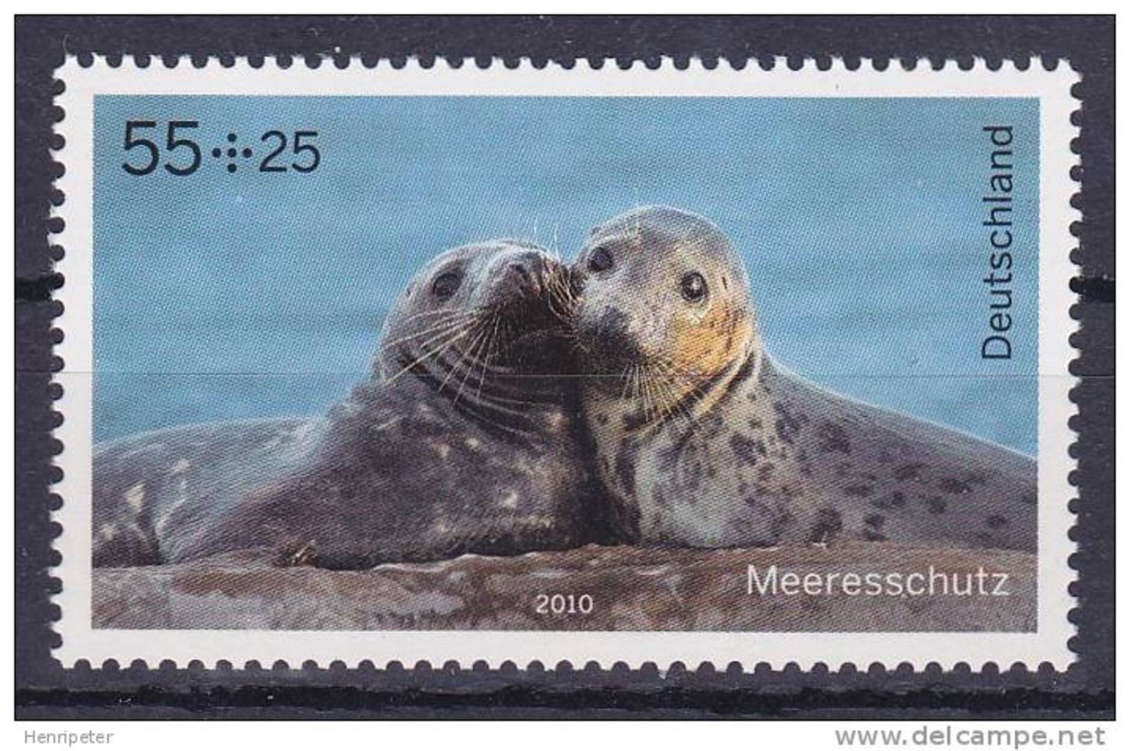 Timbre-poste Neuf** - Protection Du Milieu Marin Phoques - N° 2620 (Yvert) - Allemagne 2010 - Unused Stamps