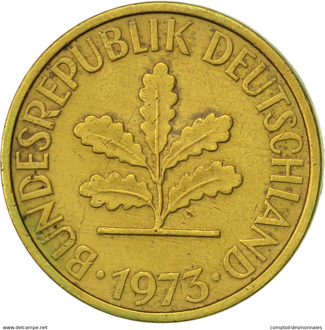Monnaie, République Fédérale Allemande, 5 Pfennig, 1973, Munich, TTB+, Brass - 5 Pfennig