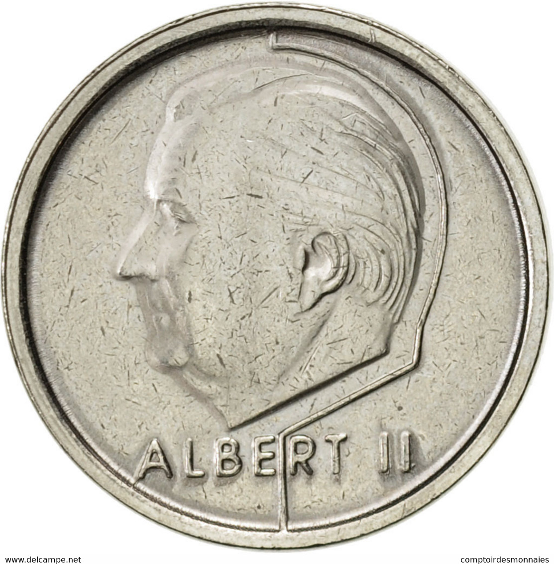 Monnaie, Belgique, Albert II, Franc, 1995, Bruxelles, TTB+, Nickel Plated Iron - 1 Franc