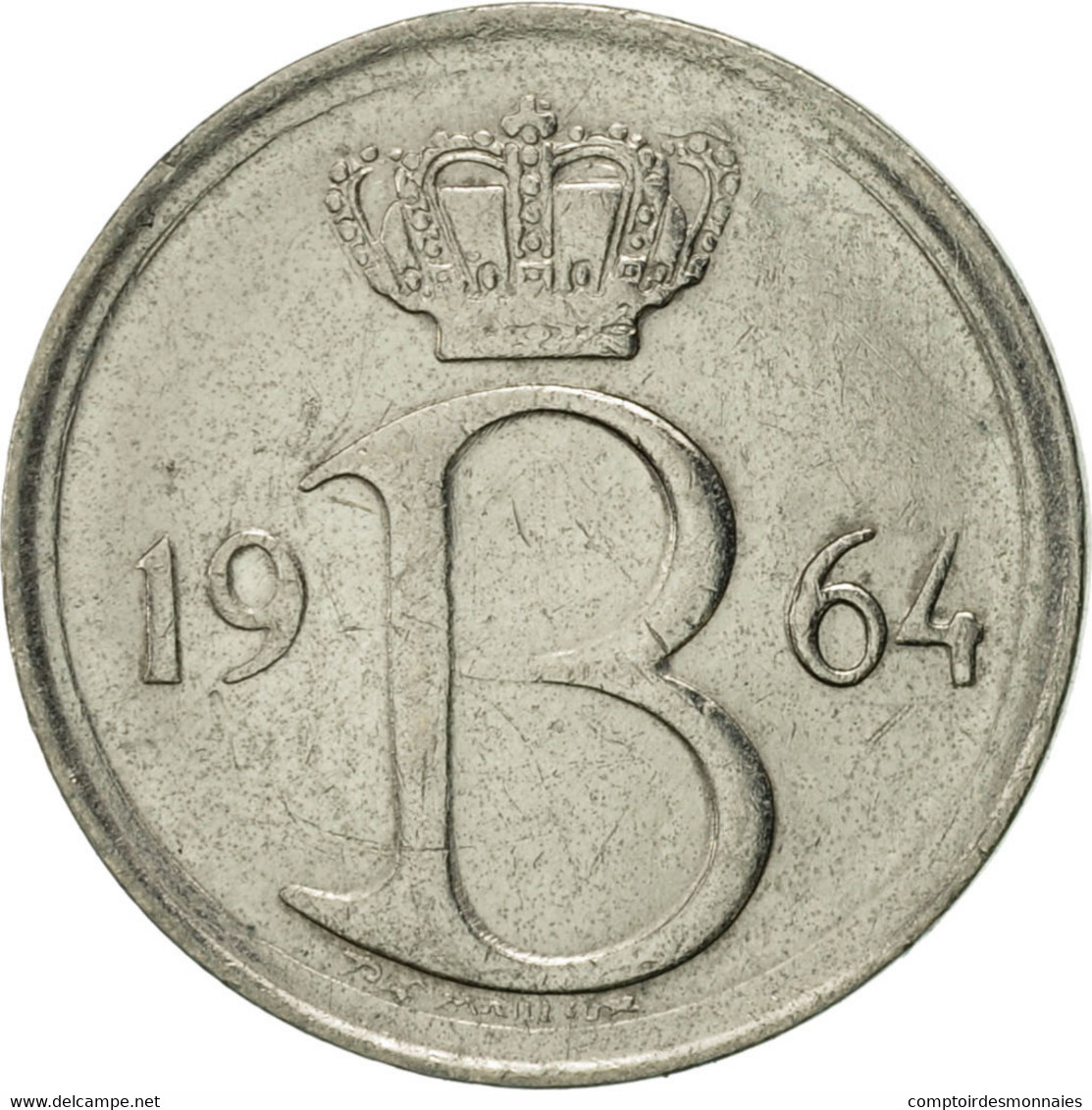 Monnaie, Belgique, 25 Centimes, 1964, Bruxelles, TTB+, Copper-nickel, KM:153.1 - 25 Centimes