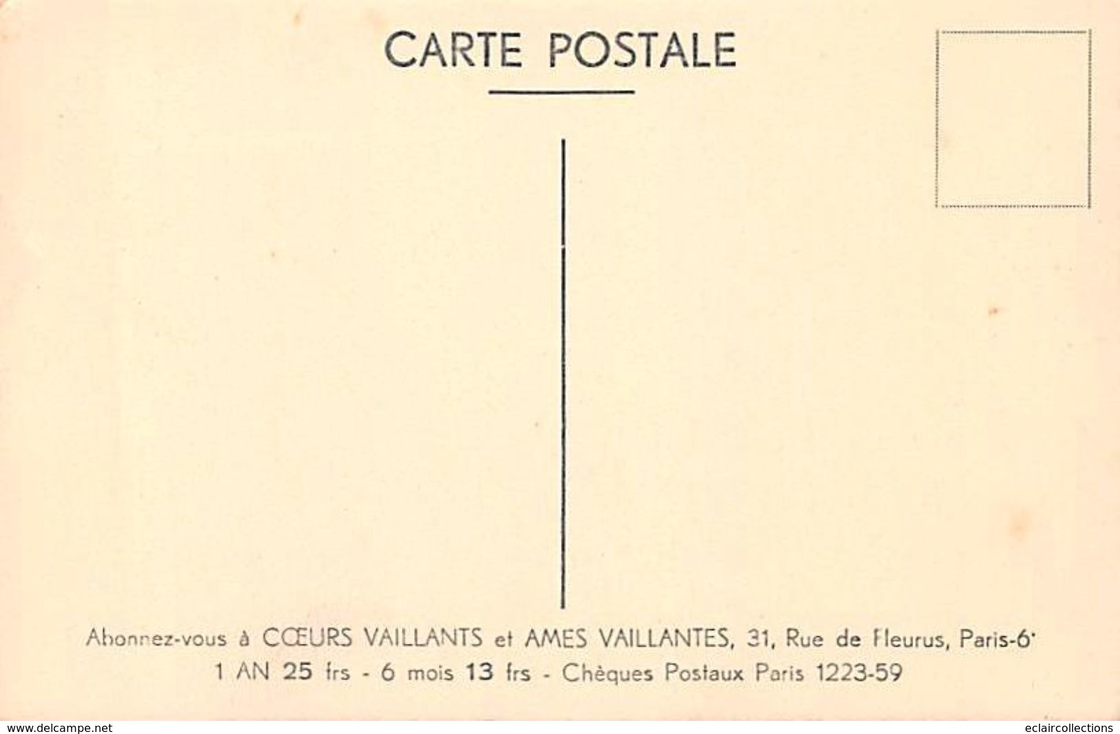 Thème Scoutisme :     C&oelig;ur Vaillant   Garçon Au Regard Franc          (voir Scan) - Scoutisme