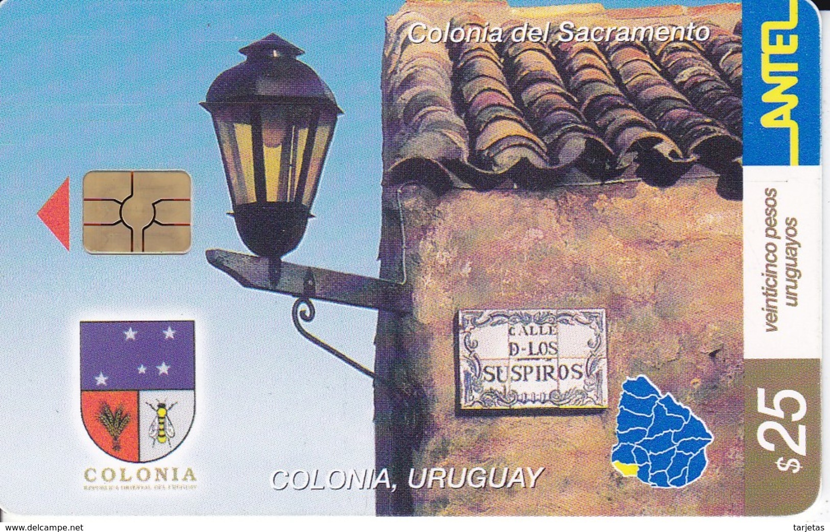 Nº 237 TARJETA DE URUGUAY DE COLONIA (CHIP G5 ROJO) - Uruguay