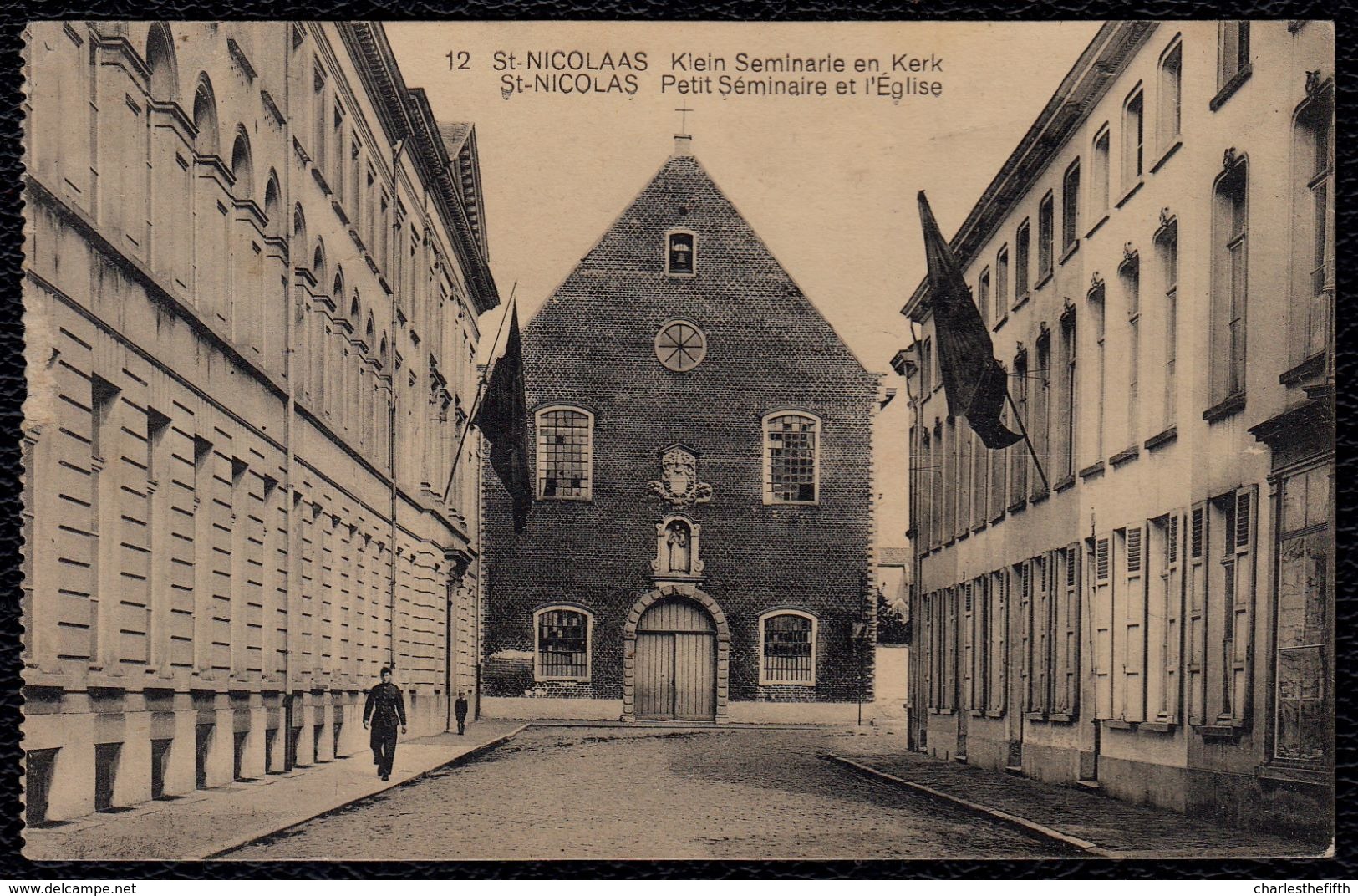 SINT NIKLAAS - St NICOLAAS ** Klein Seminarie En Kerk ** - Niet Courant En Verstuurd In 1924 - Sint-Niklaas