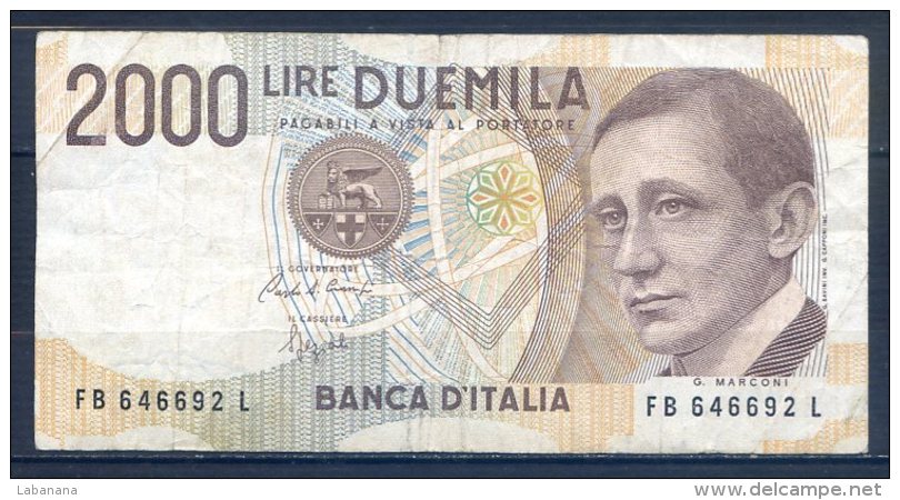 506-Italie Billet De 2000 Lire 1992 FB646L - 2000 Lire