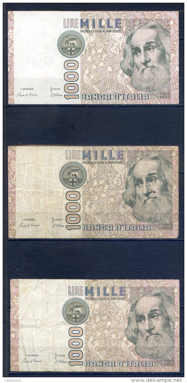 506-Italie 6 Billets De 1000 Lire 1982 à 1988 Lettres A à G - 1000 Lire